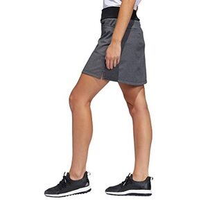 Adidas Ultimate Heathered Knit Golf Skort Grey Black XL - Running Sports Skort